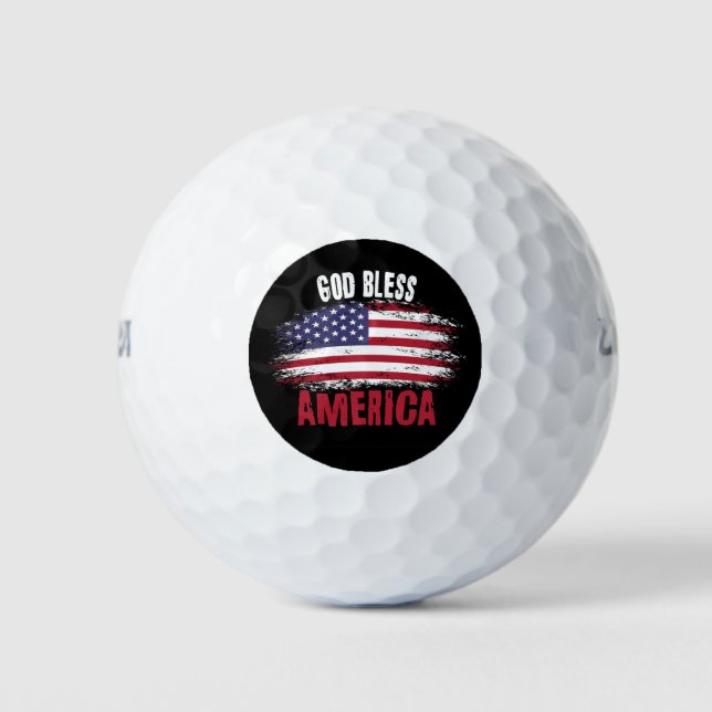 God Bless America Golf Balls (Front)