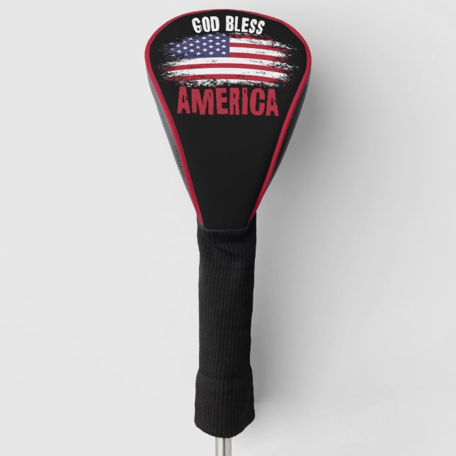 God Bless America Golf Head Cover (Front)