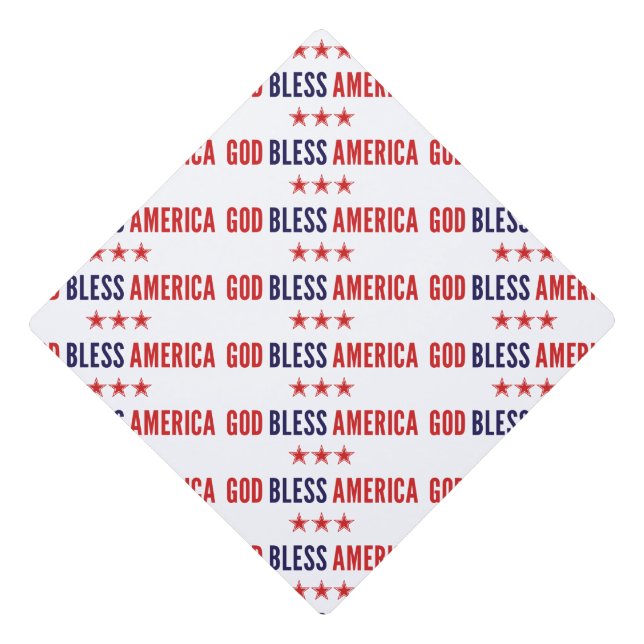 God Bless America Graduation Cap Topper (Front)