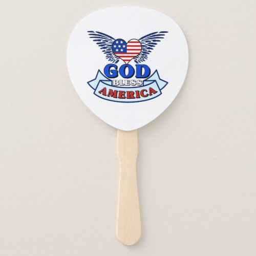 God Bless America Hand Fan