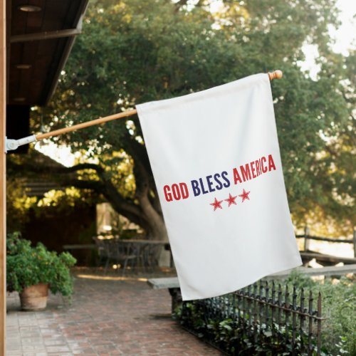 God Bless America House Flag