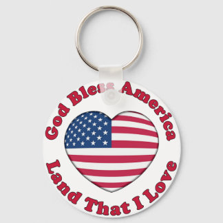 God Bless America Keychain