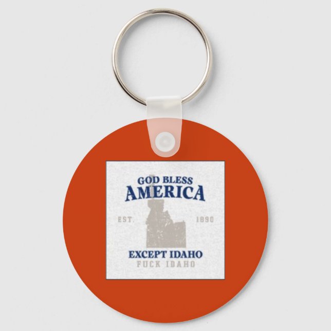God bless america keychain` keychain (Front)