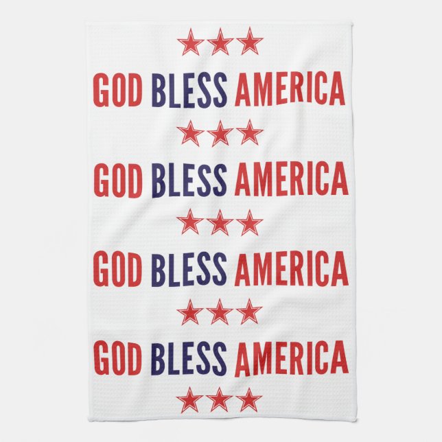 God Bless America Kitchen Towel (Vertical)