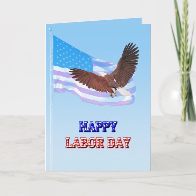 God Bless America Labor Day card (Front)