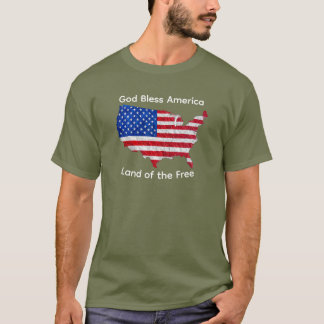 God Bless America Land of the Free T-Shirt