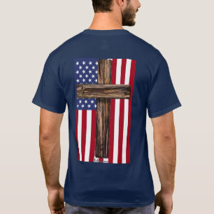God Bless America Land That I Love Rugged Cross T-Shirt