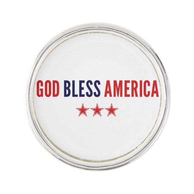 God Bless America Lapel Pin (Front)