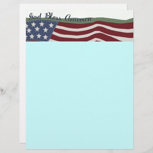 God Bless America Letterhead (Front/Back)