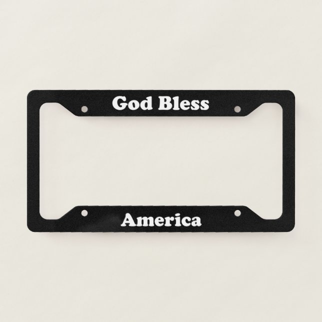 God Bless America License Plate Frame (Front)