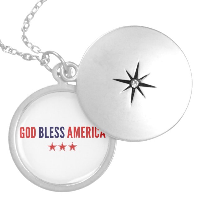 God Bless America Locket Necklace (Front)