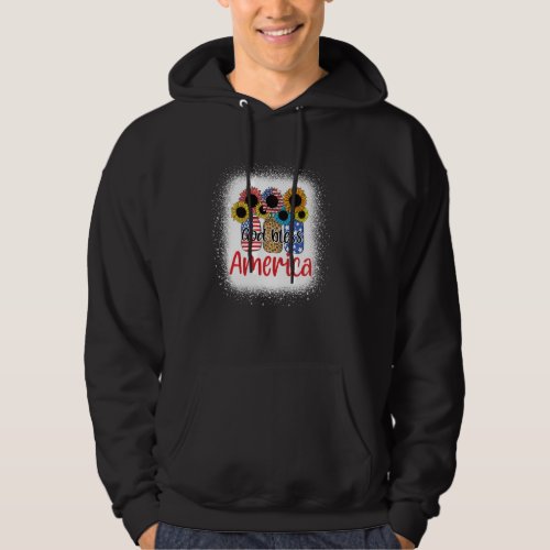 God Bless America Mason Jar 4th Of July Christian  Hoodie