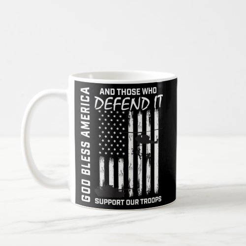 God Bless America Military Veteran Support Our Tro Coffee Mug