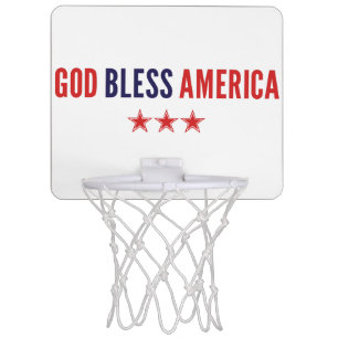 God Bless America Mini Basketball Hoop