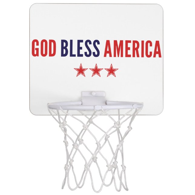 God Bless America Mini Basketball Hoop (Front)