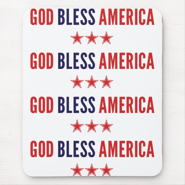 God Bless America Mouse Pad (Front)