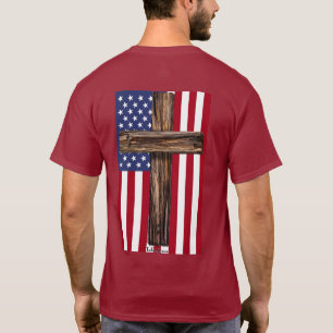 God Bless America My Home Sweet Home Rugged Cross T-Shirt