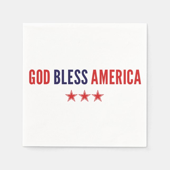 God Bless America Napkins (Front)