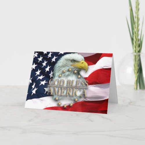 God Bless America Note Card