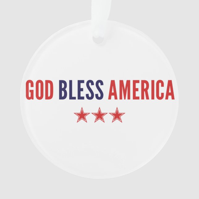 God Bless America Ornament (Front)