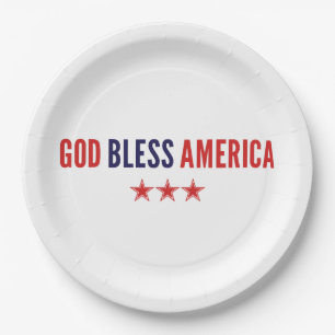 God Bless America Paper Plates