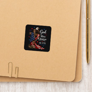 God Bless America Patriotic Cross Patch
