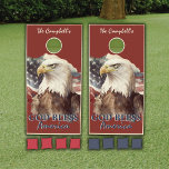 God Bless America Patriotic Eagle Watercolor Cornhole Set at Zazzle