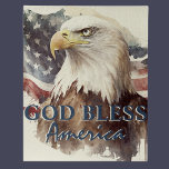 God Bless America Patriotic Eagle Watercolor Jigsaw Puzzle<br><div class="desc">Looking for a patriotic jigsaw puzzle to challenge your family during Memorial Day or Fourth of July? Look no further than the God Bless America patriotic eagle watercolor puzzle! This puzzle features an American eagle with a flag background, making it perfect for honoring our great country. Whether you're celebrating Flag...</div>