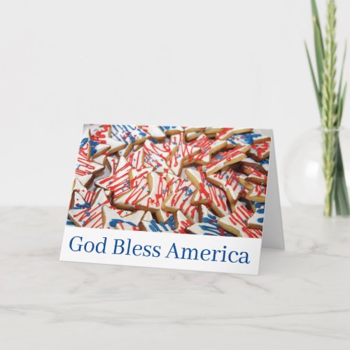 God Bless America Patriotic Greeting Card Blank