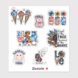 God Bless America Patriotic Sticker