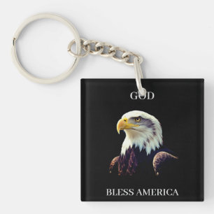 God Bless America – Patriotic Strength with Proud Keychain