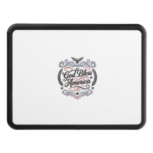 God Bless America Patriotic Vintage Eagle T-Shirt Hitch Cover
