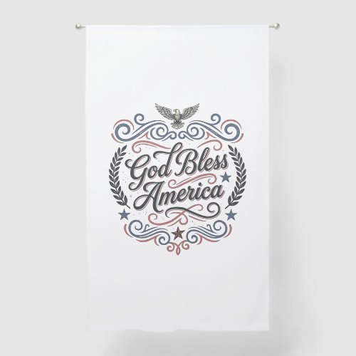 God Bless America Patriotic Vintage Eagle T-Shirt  Sheer Curtains