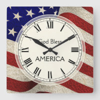 God Bless America Patriotic Vintage Flag