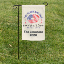 God Bless America - Personalized Garden Sign