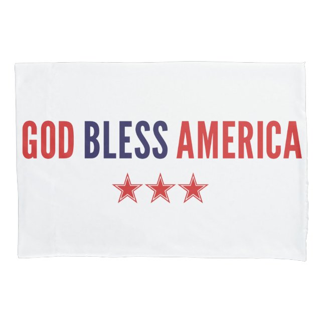 God Bless America Pillow Case (Front-Left)