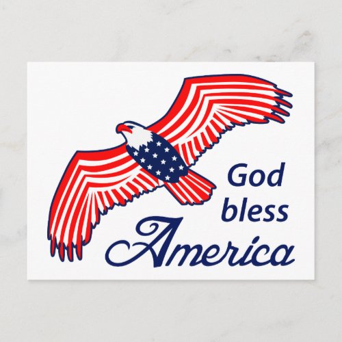 God Bless America Postcard