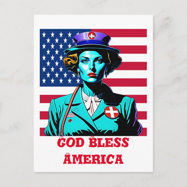 God Bless America Postcard (Front)