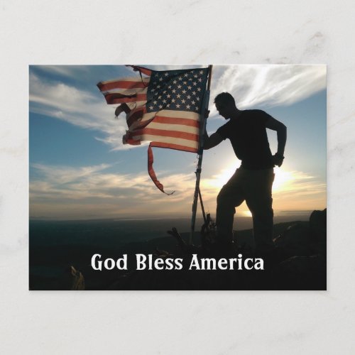 God Bless America Postcard