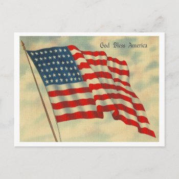 God Bless America Postcard by thedustyattic at Zazzle