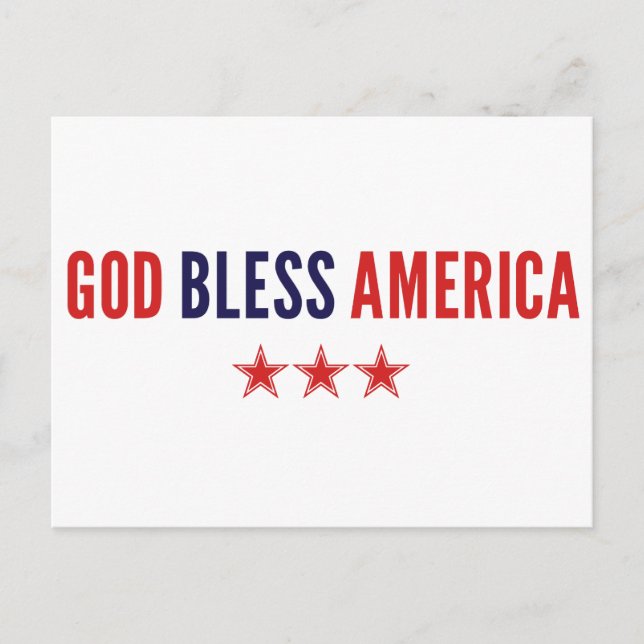 God Bless America Postcard (Front)