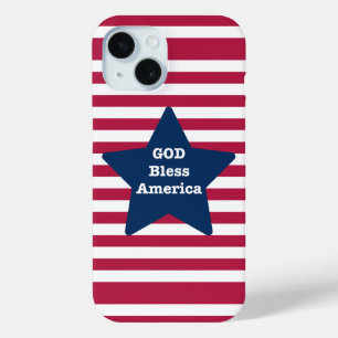 God Bless America Red White And Blue iPhone 15 Case