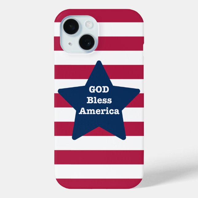God Bless America Red White And Blue  Case-Mate iPhone Case (Back)
