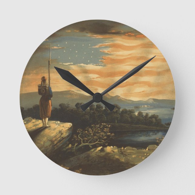 GOD BLESS AMERICA ROUND CLOCK (Front)