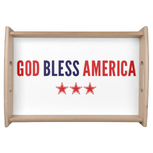 God Bless America Serving Tray