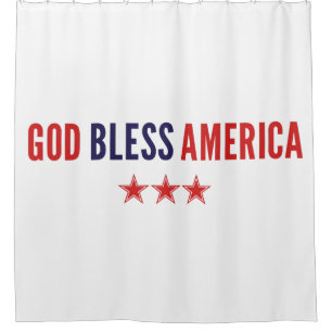 God Bless America Shower Curtain