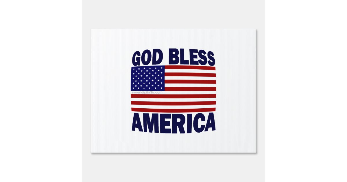 God Bless America Sign | Zazzle