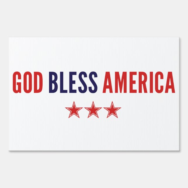 God Bless America Sign (Front)