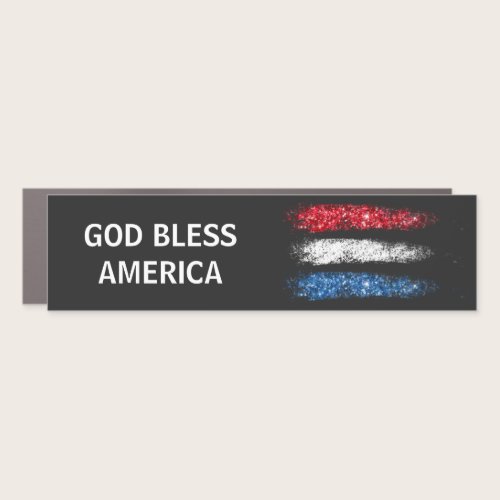 *~* GOD BLESS AMERICA Simple American Flag Car Magnet