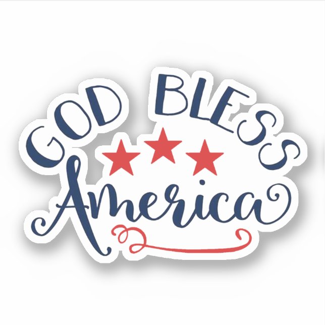 God bless America Sticker (Front)